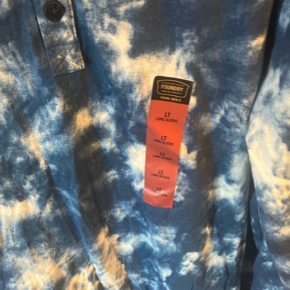 The Foundry Supply Co. Men's Blue and White Long Sleeve Shirt
